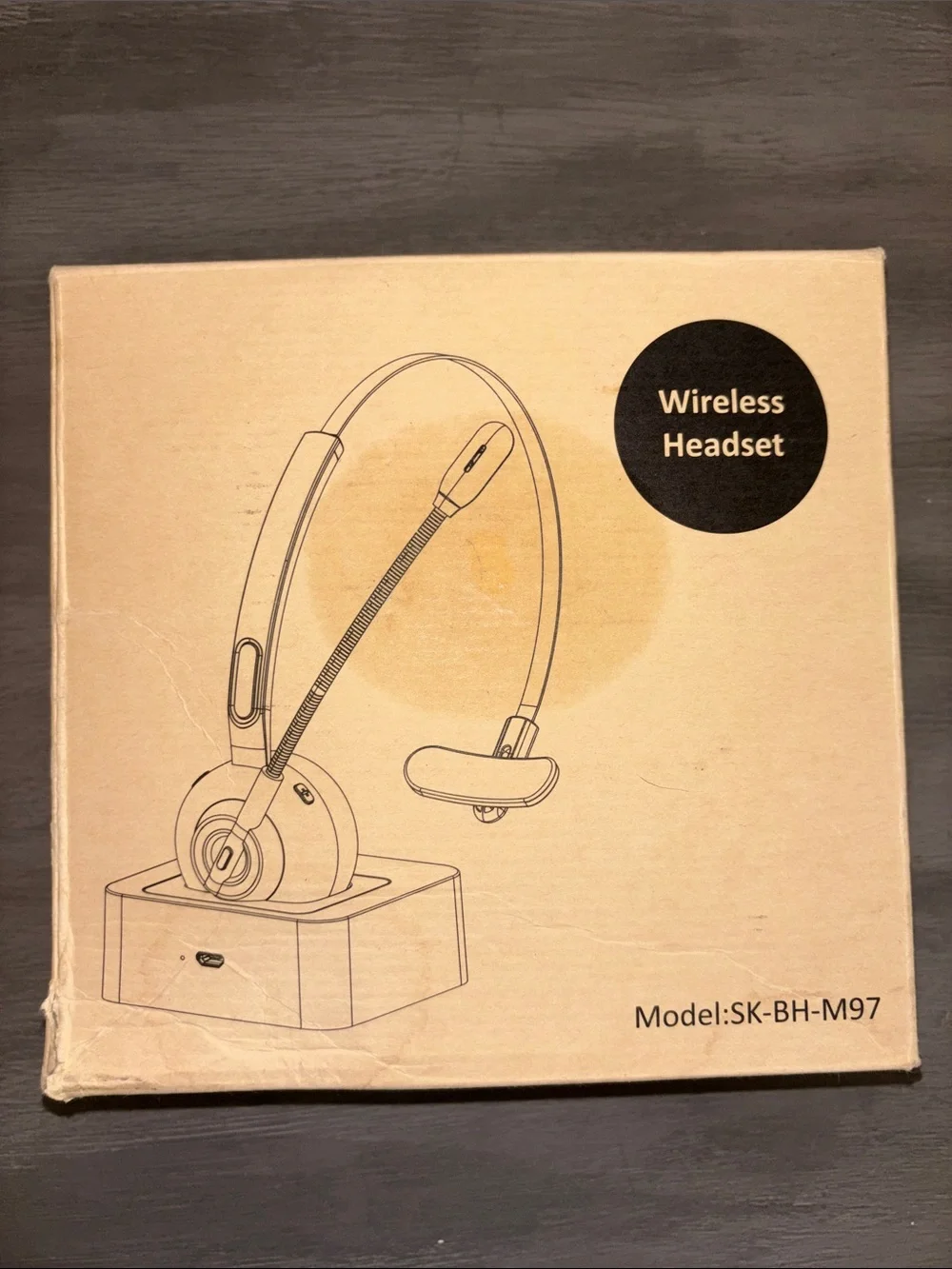 Wireless Rechargeable Mono Headset SK-BH-M97 - Black
